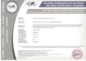 ISO 18001 İş Sağlığı ve Güvenliği Yönetim Sistemi Belgesi